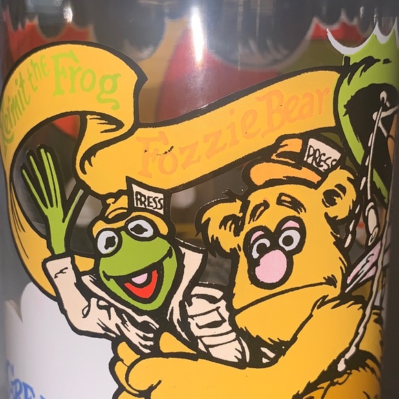 The Great Muppet Caper Glass McDonald's 1981 Fozzy Bear - Kermit The Frog Gonzo - Picture 4 of 4